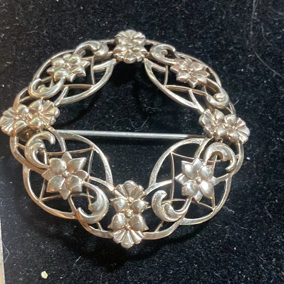 14k/sterling Symmetalic brooch - Picture 2 of 5